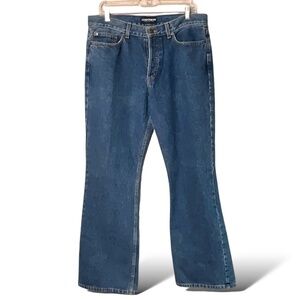 LONDONJEAN 100% Cotton Boot Cut Button Fly 5 Pocket Jeans MADE IN USA Sz 14